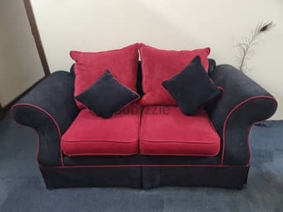 7 seat sofa red and black