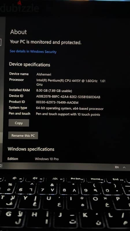 Microsoft surface Go 8 RAM 128GB 10-inch 4