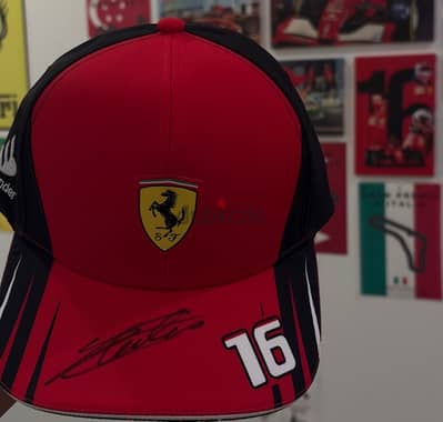 Ferrari 2022 Formula One Cap autographed by Charles Leclerc in 2025