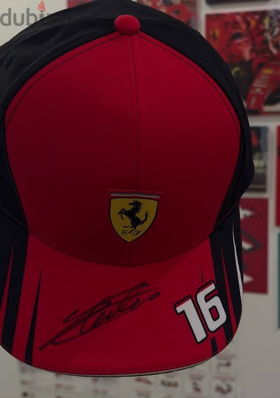 Ferrari 2022 Formula One Cap autographed by Charles Leclerc in 2025 1