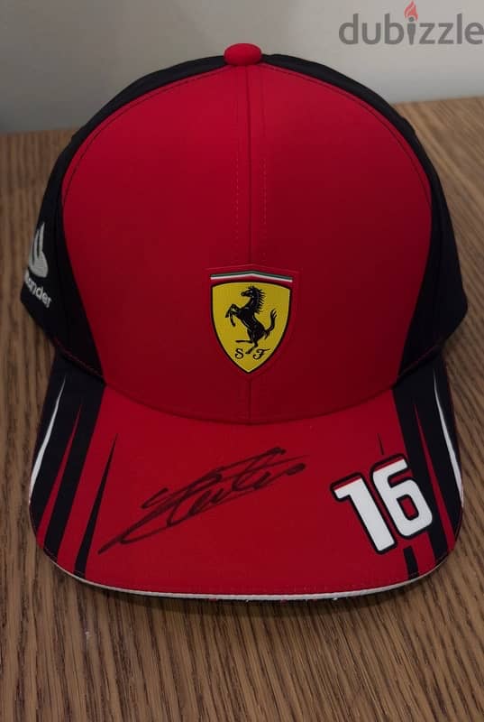 Ferrari 2022 Formula One Cap autographed by Charles Leclerc in 2025 2