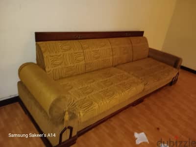 sofa, Aluminium Ladder and Tarpaulin