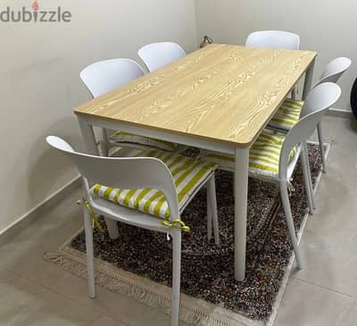 Home centre dining set with rug