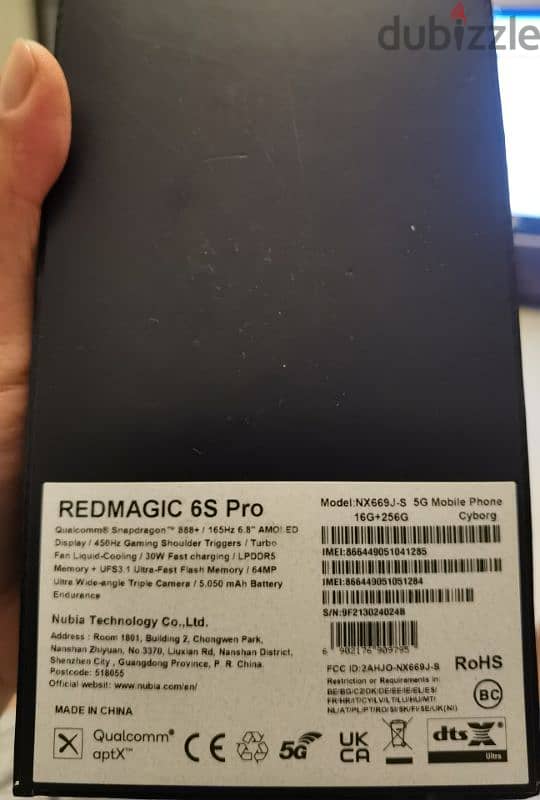 Redmagic 6s PRO gaming ريد ماجيك ٦ اس برو 8