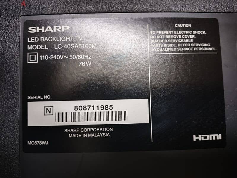 SHARP LED HD + UBS 40 INCH FOR SALE 3