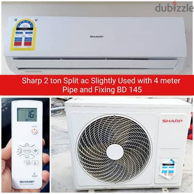 Sharp slplit ac 2 ton and other acs for sale with fixing