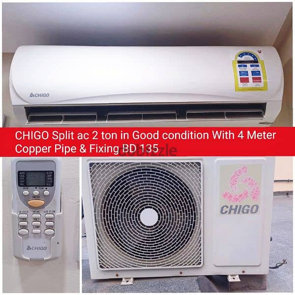 Sharp slplit ac 2 ton and other acs for sale with fixing 5