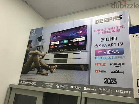 GEEPAS 55” 4K Smart TVs – Like New for Just BHD 65! 1