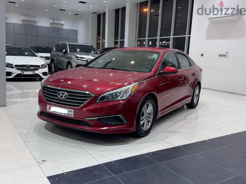 Hyundai Sonata 2017 red 1