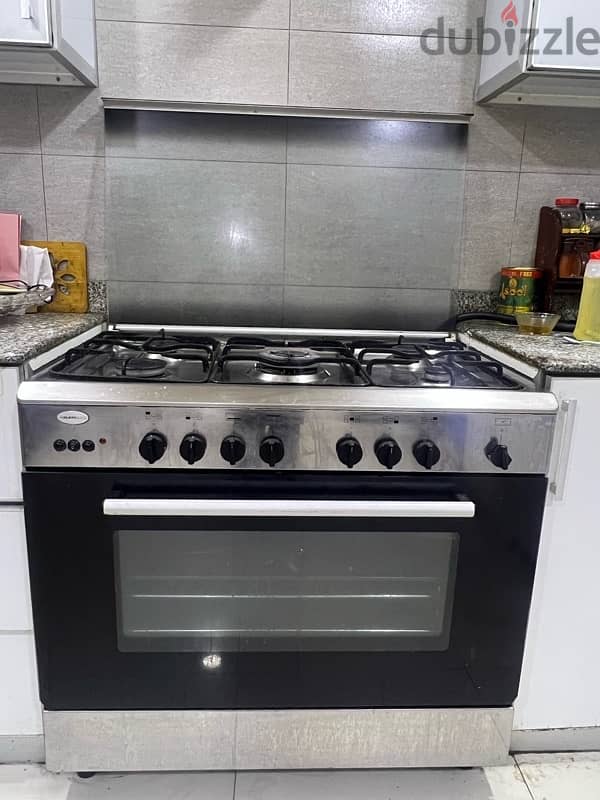 Glemgas 5 Burner Cooking Range 90 x 60cm + Bahrain gas medium cylinder 5