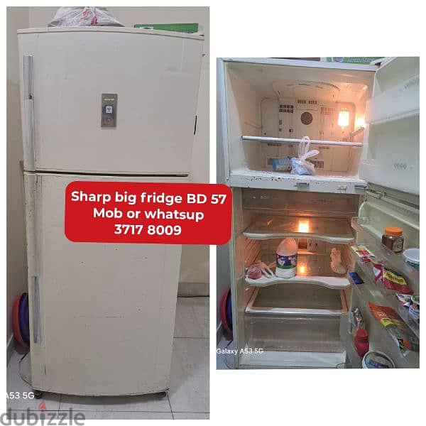 Sharp fridge and other household items for sale with delivery 0