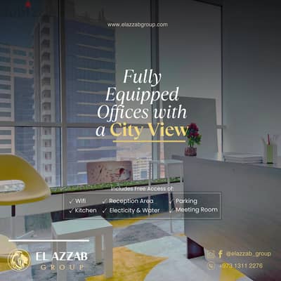 ζδ] Fully Equipped Offices for rent at El azzab