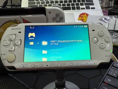 sony psp3000 modded 64gb 70 games usb charger new battery