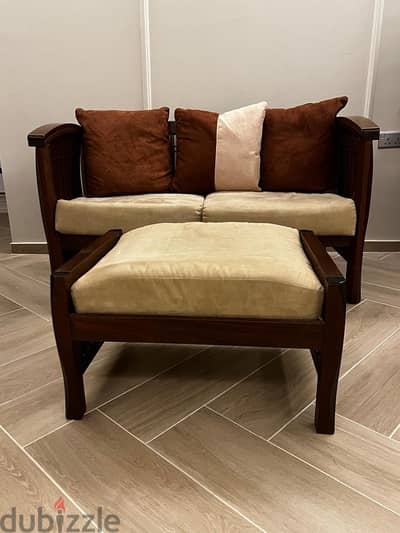 small sofa with bench chair