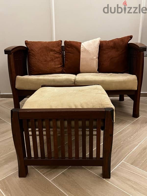 small sofa with bench chair 1