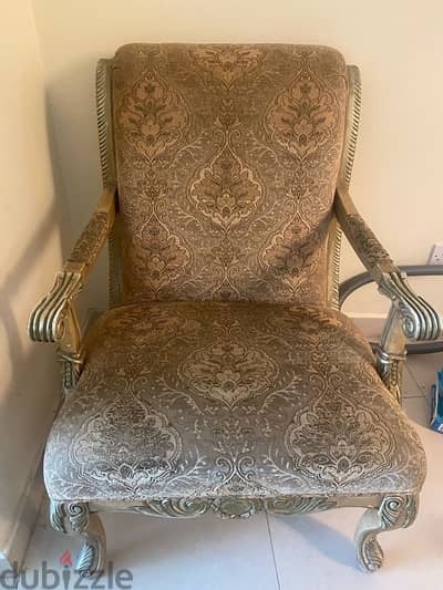 victorian style armchair (set of 2)