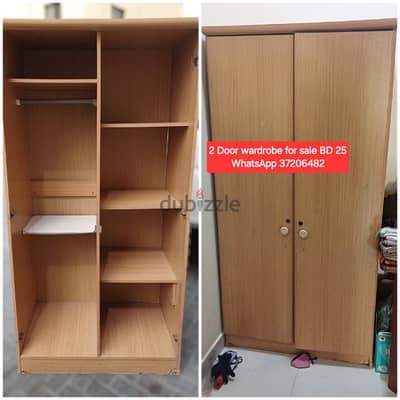 wardrobe 2 door and other items for sale with Delivery