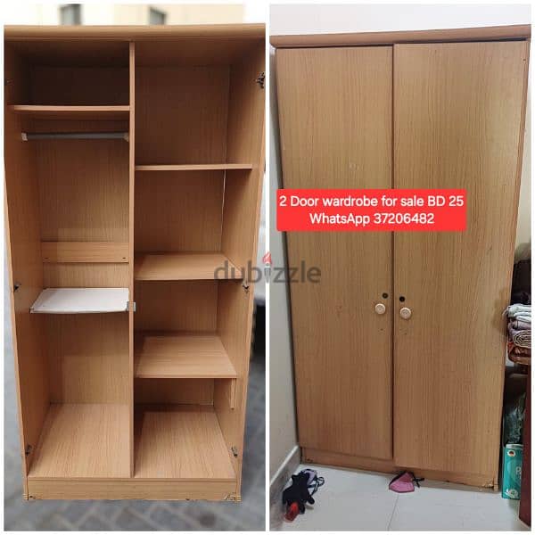 wardrobe 2 door and other items for sale with Delivery 0