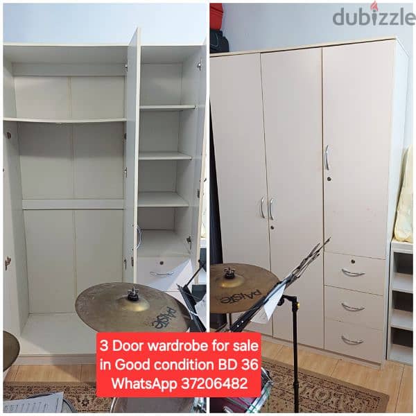 wardrobe 2 door and other items for sale with Delivery 6