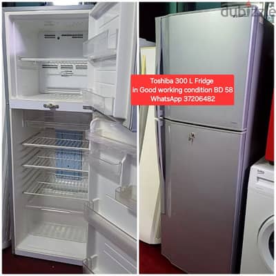 Toshiba 300 L Fridge and other items for sale with Delivery