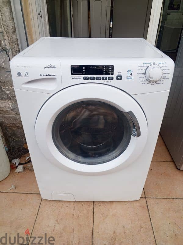 8kg+5kg wash and dryer candy washing machine good condition 0