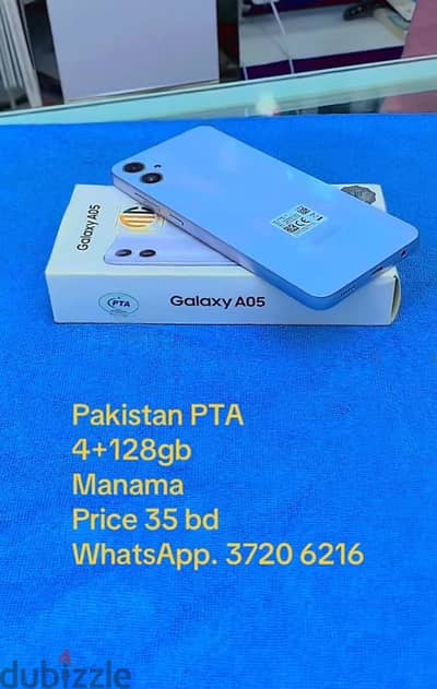 PTA  Pakistan Samsung A05.4+128 gb