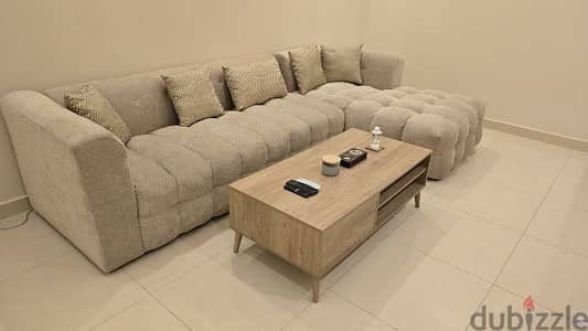 6 seat L-Shape Sofa with center table