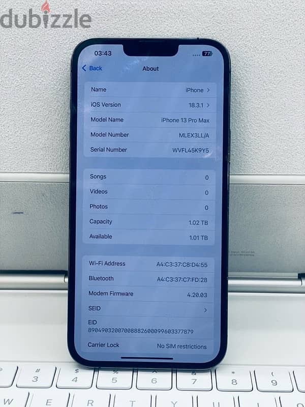 IPHONE 13 PROMAX 1TB 97% BATTERY 1