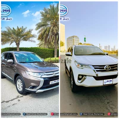 TOYOTA FORTUNER 4WD:2020,MISTUBISHI OUTLANDER 4WD:2018 FOR SALE