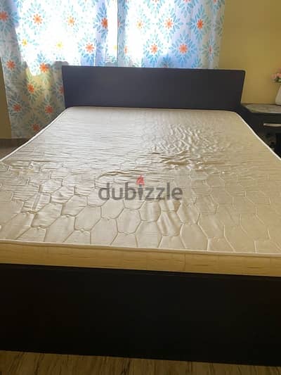 Bed with matress & side table