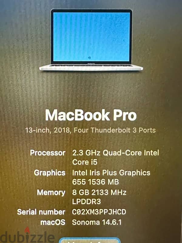 MacBook Pro 2018 i5 256  8Gb Ram 3