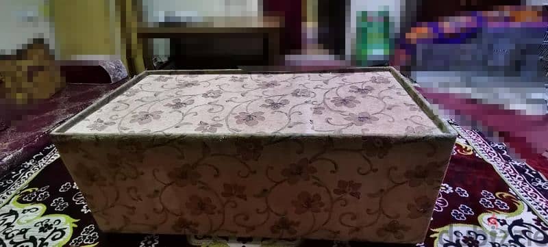 Floral Pattern Sofa Table/Ottoman - Good Condition 1