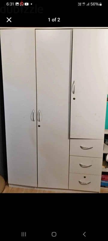 3-Door Cupboard with Drawers - Good Condition