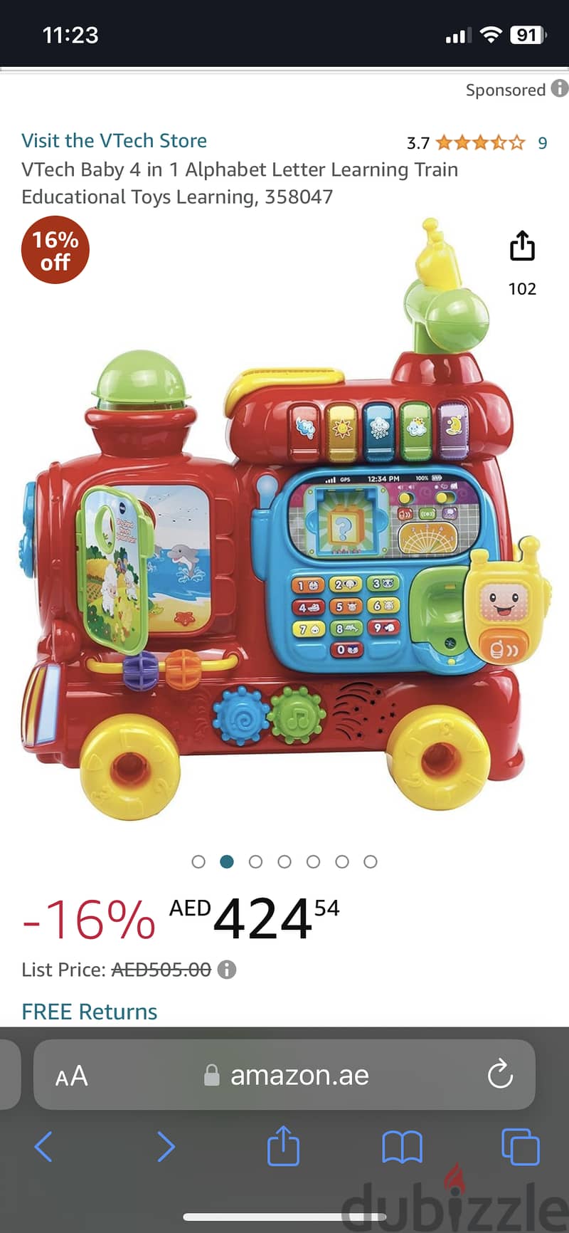 VTech Sit-To-Stand Alphabet Train 3