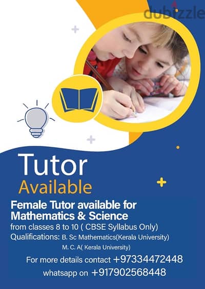 Mathematics and Science tuition available in East Riffa