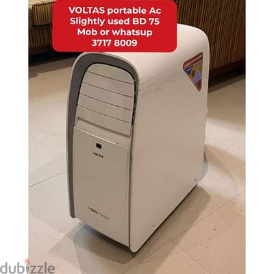 VOLTAS portable Ac and other household items for sale