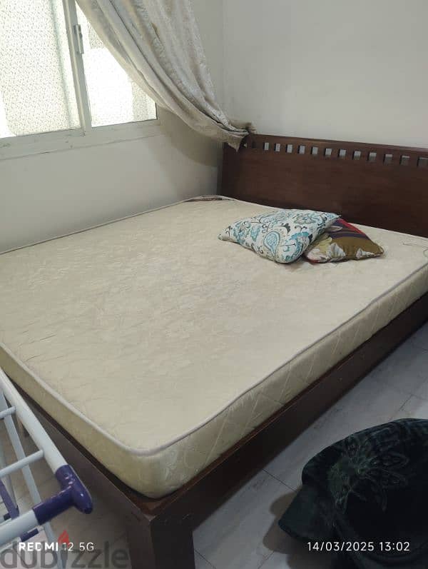 Bed mattress and side table 1