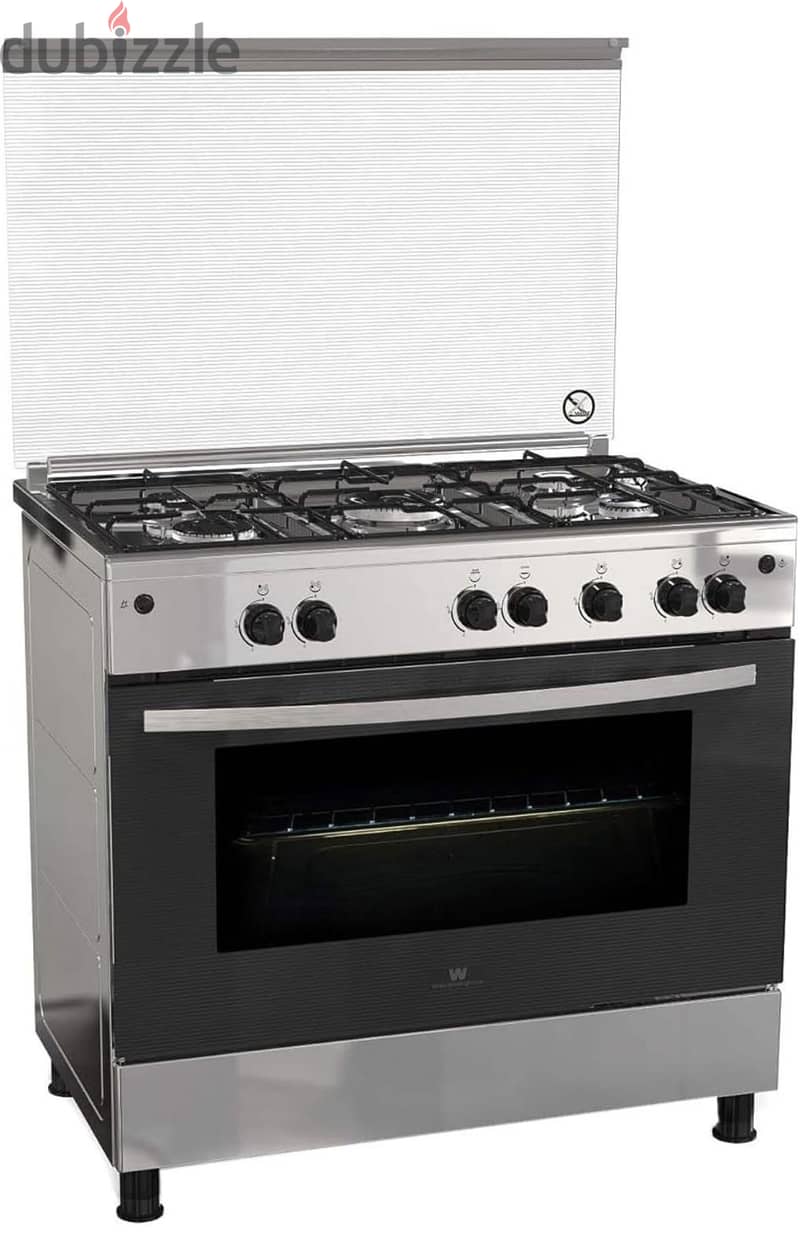 White Westinghouse Free Standing Gas Cooker with 5 Burners 1