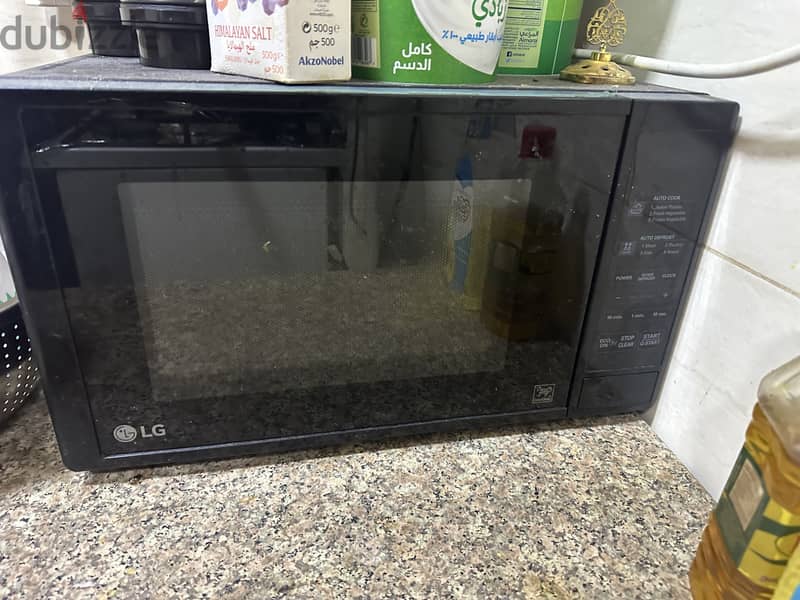 Double Door Refrigerator, Cooking Range, Gas Cylinder, LG Microwave Ov 3