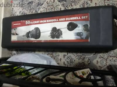 50 Kg Cast Iron Barbell And Dumbell Set