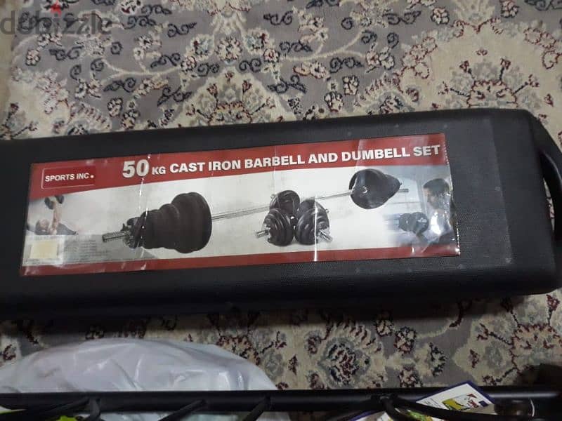 50 Kg Cast Iron Barbell And Dumbell Set 1