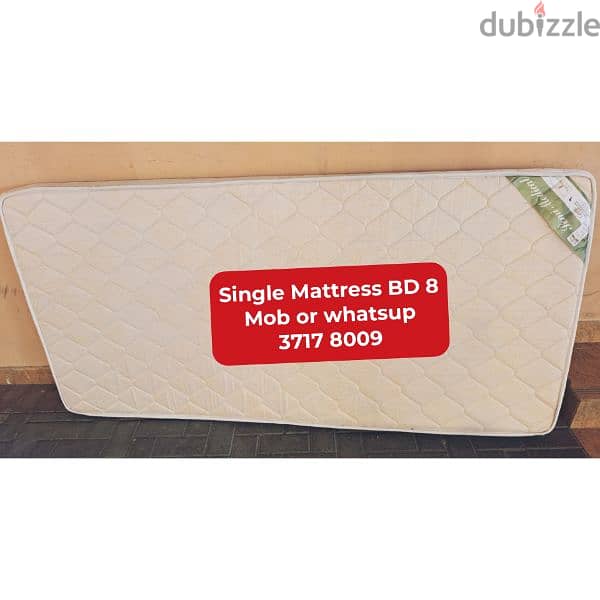 King size bed with mattress and other household items for sale with 8