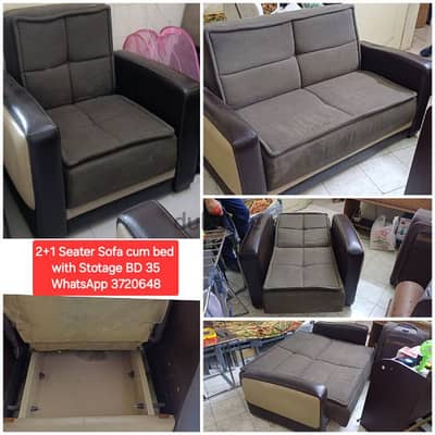 Sofa cum Bed with Storage 2+1 seat and other items for sale