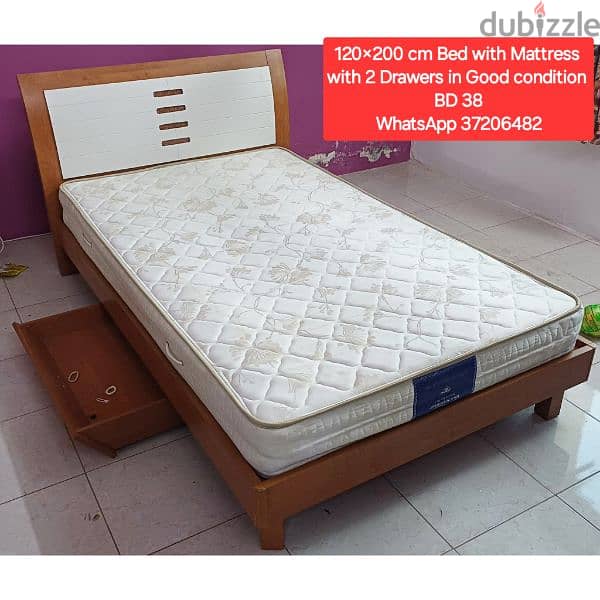 King size bed with mattress and other items for sale 15