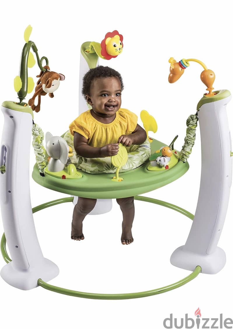 Exersaucer Jump & Learn Safari Friends Baby Stationary Jumper 4M+ 1