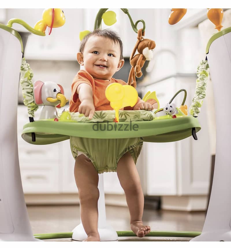 Exersaucer Jump & Learn Safari Friends Baby Stationary Jumper 4M+ 2