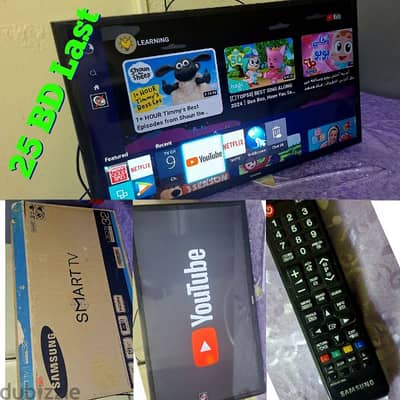 32 inch Samsung smart tv 25 bd last