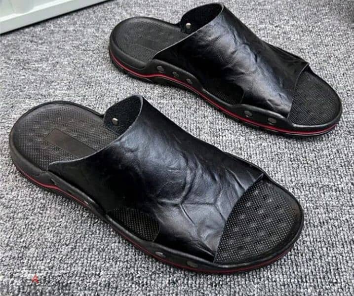 نعال رجالي جلد طبيعي مقاس 42 Mens sandals natural leather 0