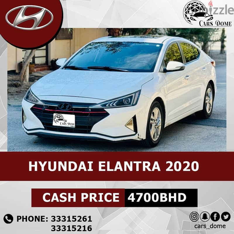 Hyundai Elantra 2020 With Sunroof  هيونداي النترا 7