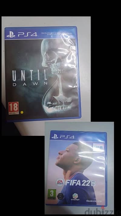 ps4 games until dawn and Fifa 22